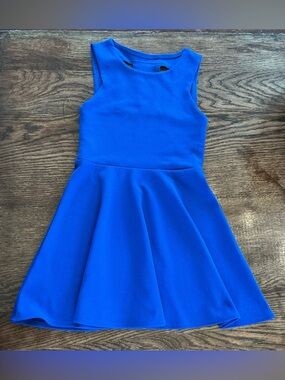 Girls' Sleeveless Royal Blue Skater Dress